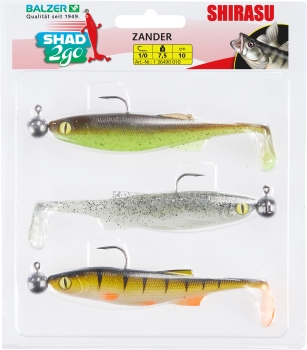 Balzer Shirasu Shad 2Go Zielfisch Set Zander