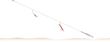 Preview: Balzer 71° North Gummimakk System japanrot 1+1