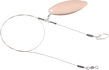 Balzer Shirasu 7x7 Stahlvorfach / Hechtvorfach mit Spinnerblatt Kupfer