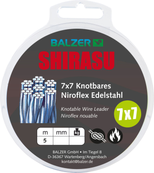 Balzer Shirasu 7x7 Knotbares Niroflex Stahlvorfach 6Kg