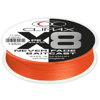 Climax 8X Neverfade Braid hi-vis Orange 0,18mm