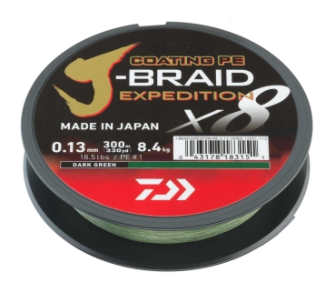 Daiwa J-Braid Expedition X8E Green 0,32mm
