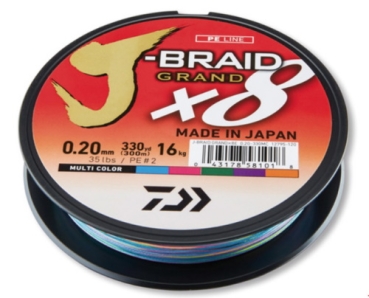 Daiwa J-Braid Grand X8 Multicolor 300m 0.18mm