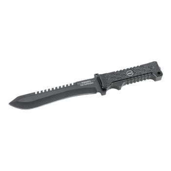Herbertz Top Collection Allround-Messer mit Rückensäge, Stahl 420, schwarz