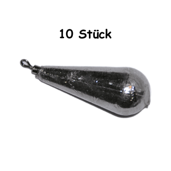 10x Pilkmaxx Birnenblei mit Wirbel 80gr.