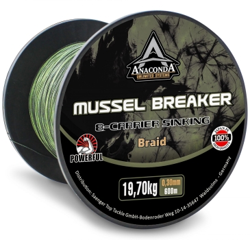 Sänger Anaconda X-8 Carrier Mussel Breaker 600m 0,30mm