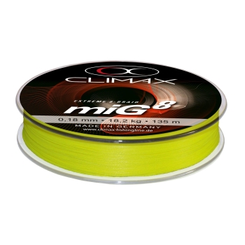Climax miG8 Braid fluogelb 0,16mm