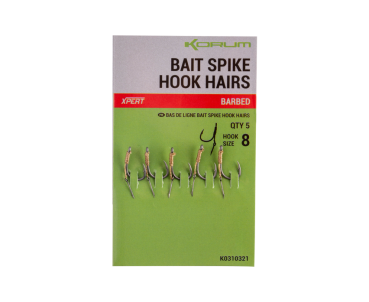 Korum Bait Spike Hook Hair Barbed Gr. 12