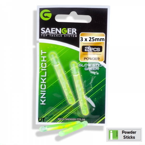 Sänger Mini Knicklichter 3 x 25mm grün