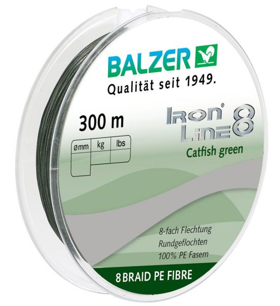 Balzer Iron Line 8 Braid Catfish grün 0,40mm - 300m Wallerschnur