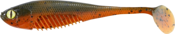 Balzer Shirasu Street Punker Shad Green Pumpkin / Amber-Red 6,0cm