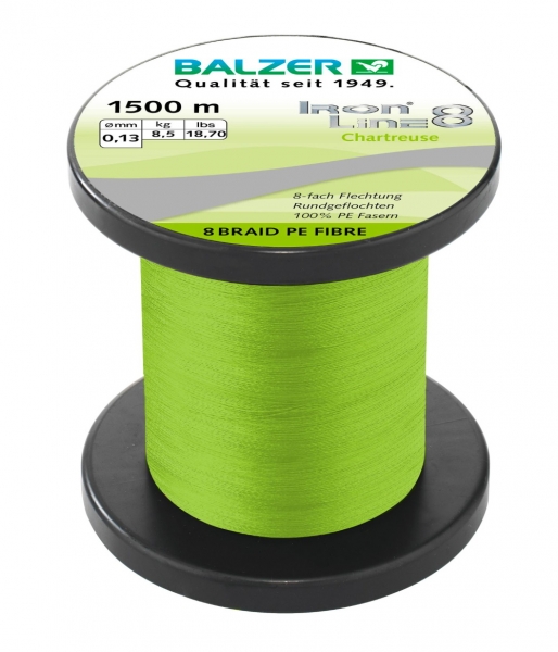 10 Meter Balzer Iron Line 8 Chartreuse 0,10mm