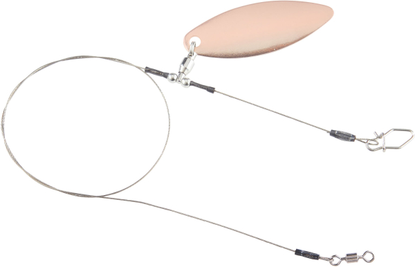 Balzer Shirasu 7x7 Stahlvorfach / Hechtvorfach mit Spinnerblatt Kupfer