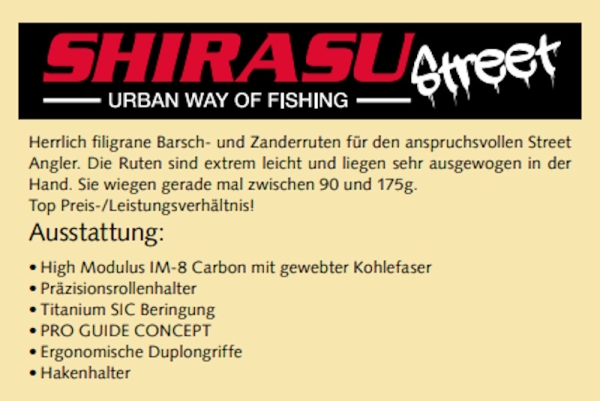 Balzer Shirasu Street IM-8 Perch Light Stick Cast 4-15gr. 2,10m