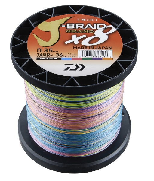 Daiwa J-Braid Grand X8 Multicolor 1500m 0.20mm - angelsport-direkt.de