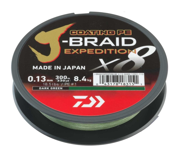 Daiwa J-Braid Expedition X8E Green 0,32mm