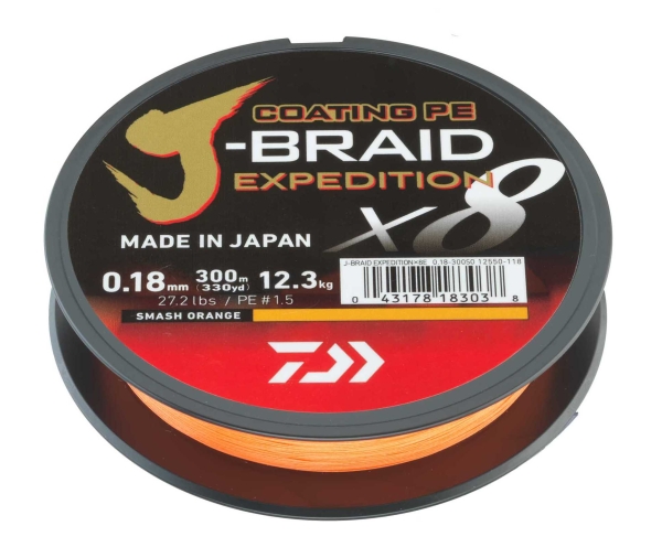 Daiwa J-Braid Expedition X8E Orange 0,20mm