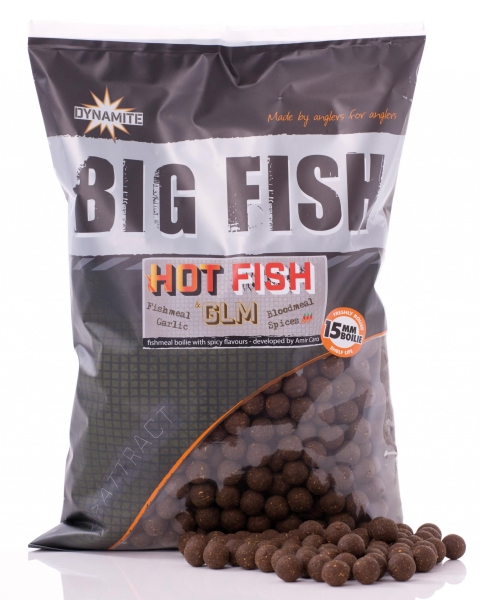 Dynamite Baits Big Fish Hot Fish & GLM Boilies 15mm