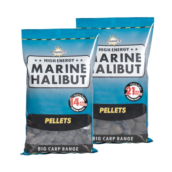 Dynamite Baits Marine Halibut Pellets Pre-Drilled 21mm
