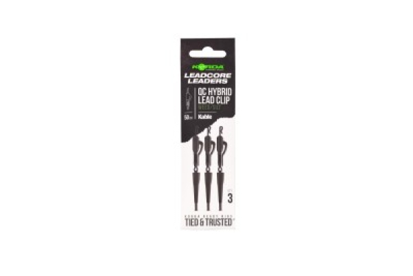 Korda Kable Leadcore Leader Hybrid Lead Clip QC Swivel Weed