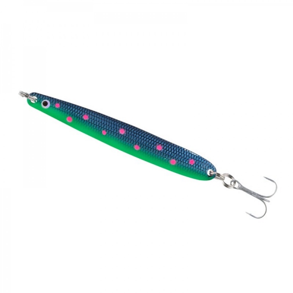 Balzer Colonel Seatrout II Meerforellenblinker UV Blau mit Pinken Punkten