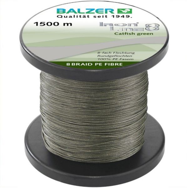 Balzer Iron Line 8 Braid Catfish grün 0,50mm - 1500m Großspule Wallerschnur