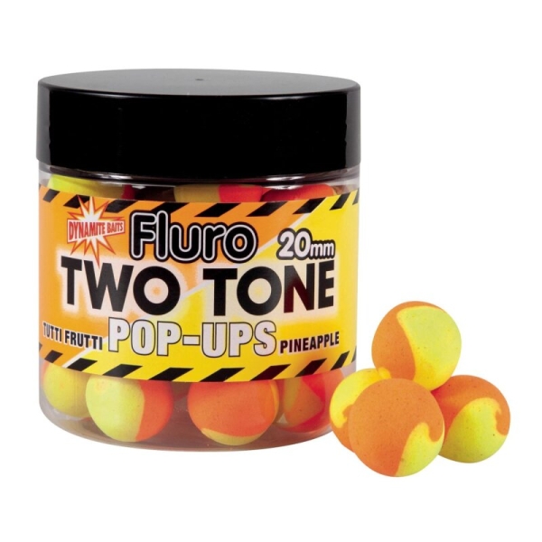 Dynamite Baits Fluro Two Tone Pop Ups Tutti Frutti & Pineapple