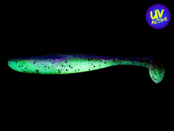 Keitech Easy Shiner Green Pumpkin / Chartreuse UV 4" 10cm