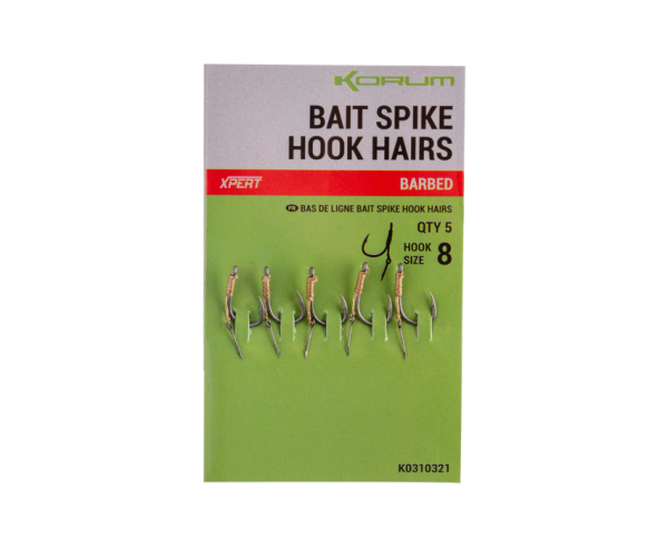Korum Bait Spike Hook Hair Barbed Gr. 12